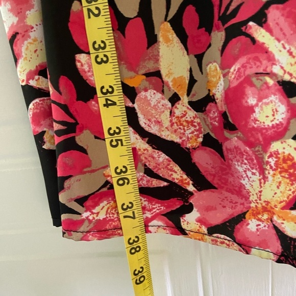 Sleeveless floral black and pink dress‎ Dana Buchman XL - Picture 6 of 9